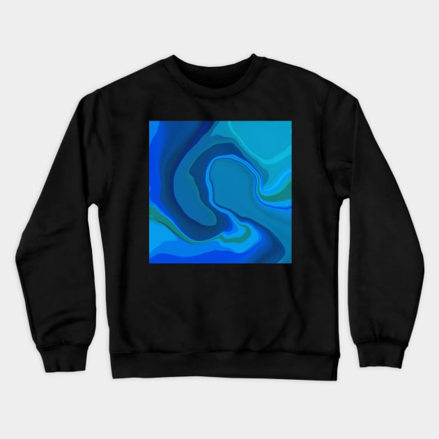 Abstract blue irregular shapes Crewneck Sweatshirt by CreaKat